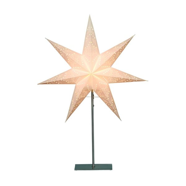 Kremowa gwiazda świecąca ze stojakiem Best Season Sensy, 78 cm