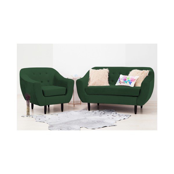 Zielona sofa 2-osobowa Vivonita Laurel Emerald-image-3