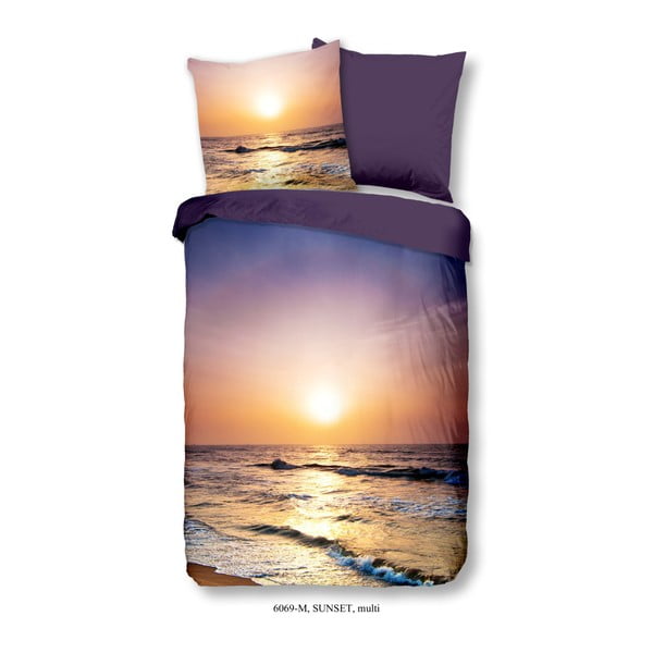 Pościel jednoosobowa z mikroperkalu Muller Textiels Sunset Over Sea, 135x200 cm