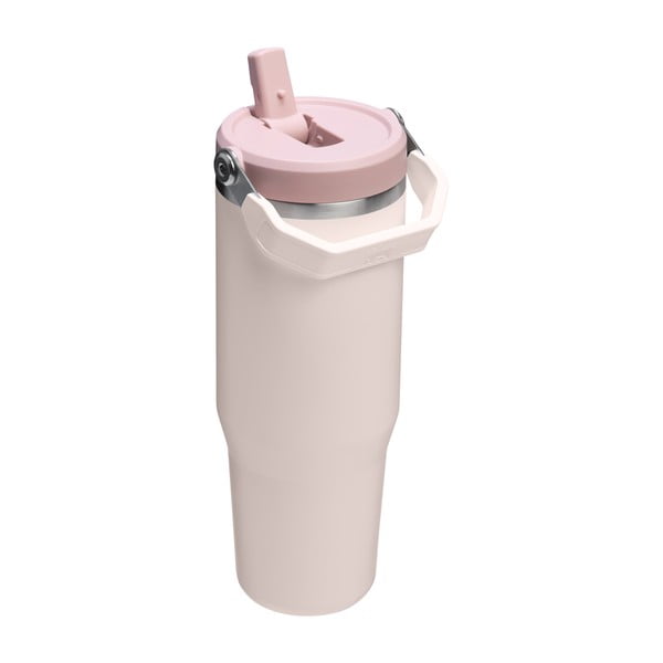 Jasnoróżowy termos ze stali nierdzewnej 890 ml IceFlow™ Flip Straw 2.0 Tumbler Rose Quartz – Stanley-image-1