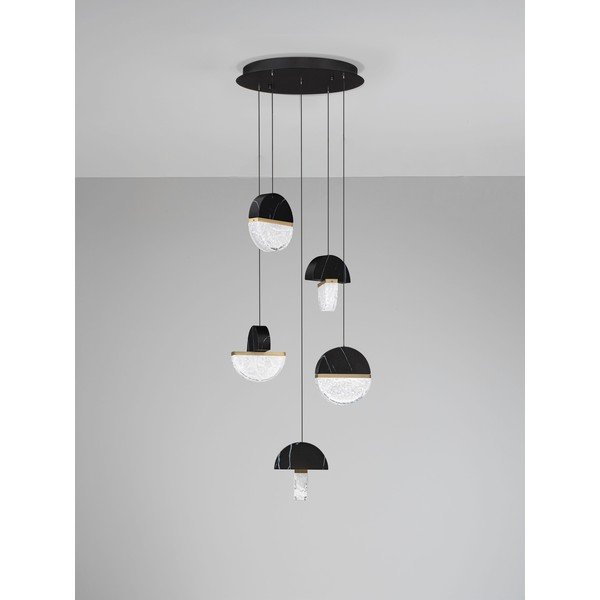 Czarna metalowa lampa wisząca LED ze ściemniaczem ø 46 cm Dorin – Nova Luce-image-3