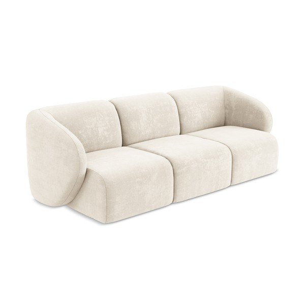 Beżowa sofa z tkaniny szenilowej 244 cm Lani – Makamii-image-2