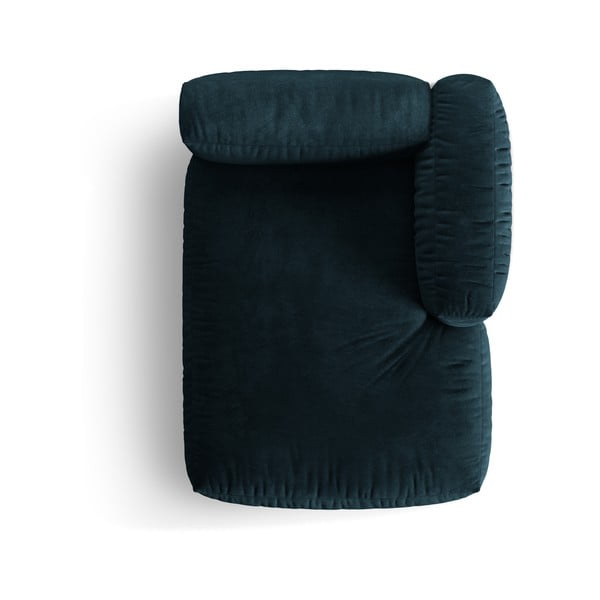 Ciemnoniebieski aksamitny moduł sofy (prawostronny) Martina – Micadoni -image-3