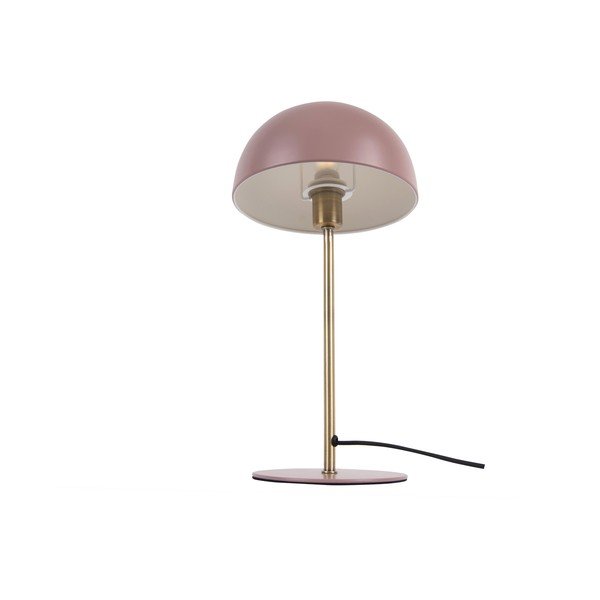 Różowa lampa stołowa z detalami w kolorze złota Leitmotiv Bonnet-image-3