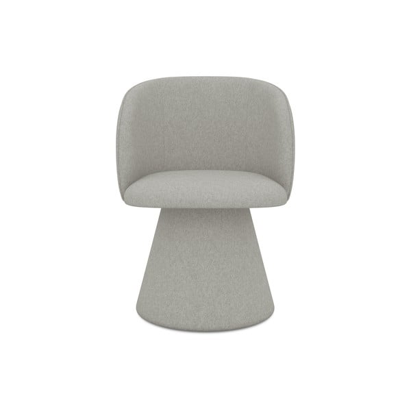 Jasnoszary tapicerowany fotel jadalniany Maia – Makamii-image-1