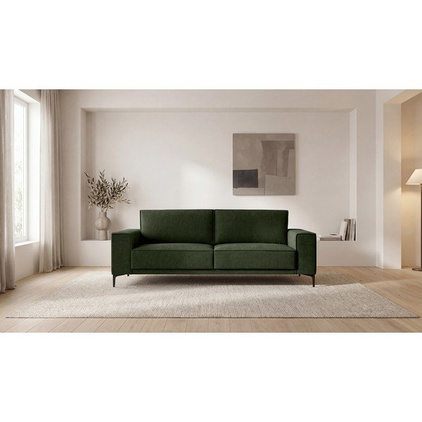 Zielona sofa z tkaniny szenilowej 224 cm Copenhagen – Scandic-image-4