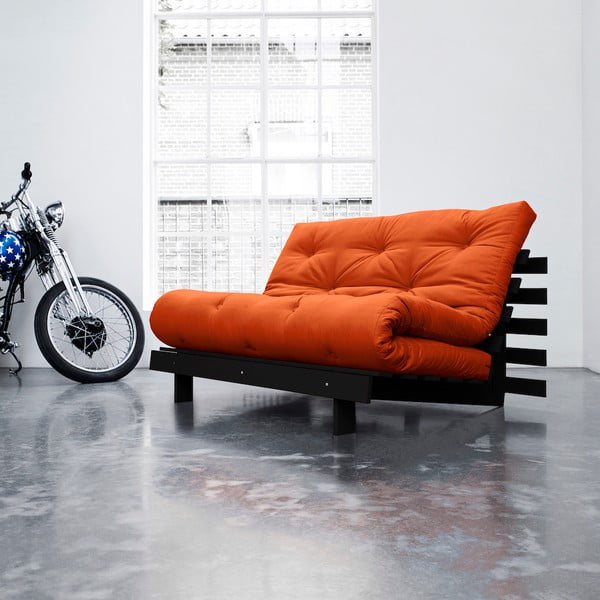 Sofa rozkładana Karup Roots Wenge/Orange