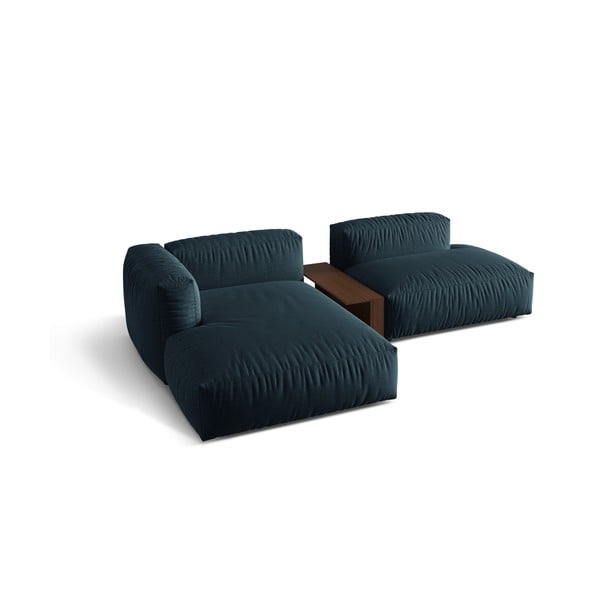 Ciemnoniebieski narożnik modułowy (lewostronny) Martina – Micadoni Home-image-2