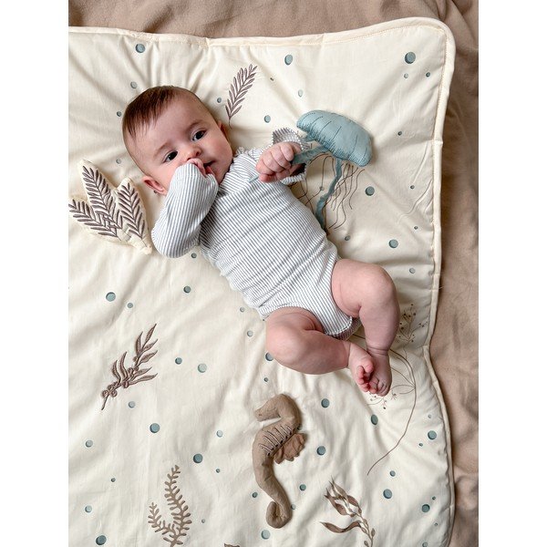 Jasnożółta mata do zabawy dla dzieci 80x80 cm Sea Garden – Cam Cam Copenhagen-image-1