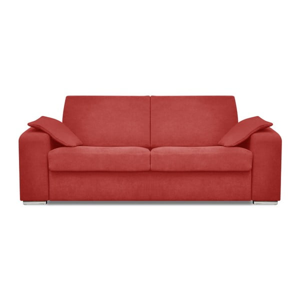 Czerwona trzyosobowa sofa rozkładana Cosmopolitan design Cancun