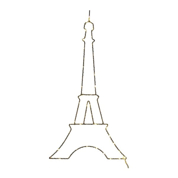 Biała dekoracja LED w kształcie wieży Eiffel'a Opjet Paris Paris, dł. 50 cm