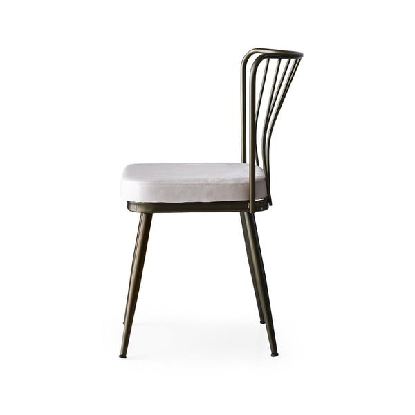 Szare metalowe krzesła zestaw 2 szt. Yildiz – Kalune Design-image-4