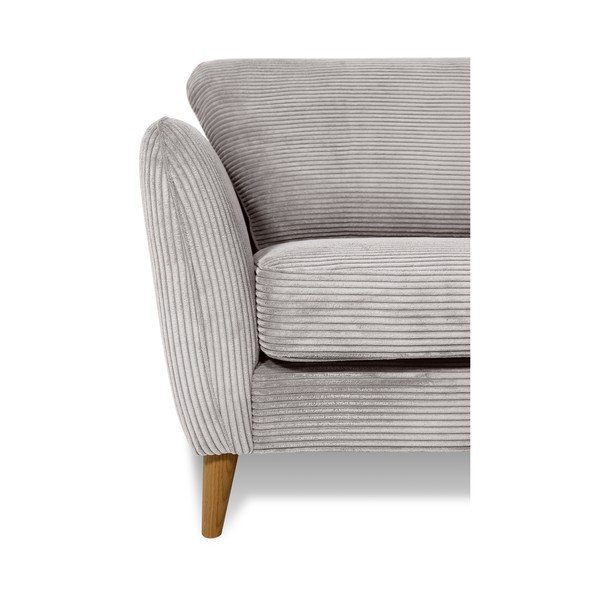 Jasnoszara sztruksowa sofa 170 cm Paris – Scandic-image-4