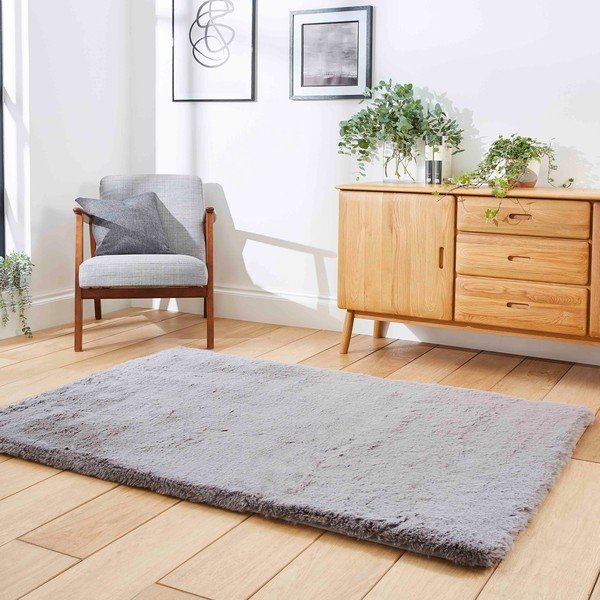 Szary dywan 60x120 cm Super Teddy – Think Rugs-image-1