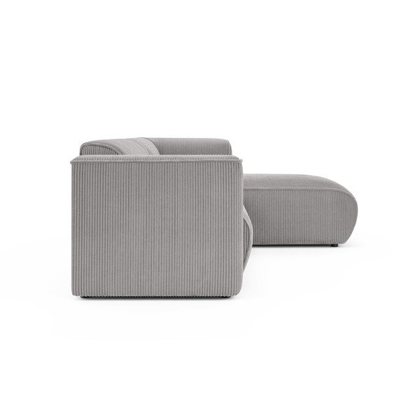 Jasnoszary sztruksowy narożnik (prawostronny/z szezlongiem) Merid  – Ropez-image-3