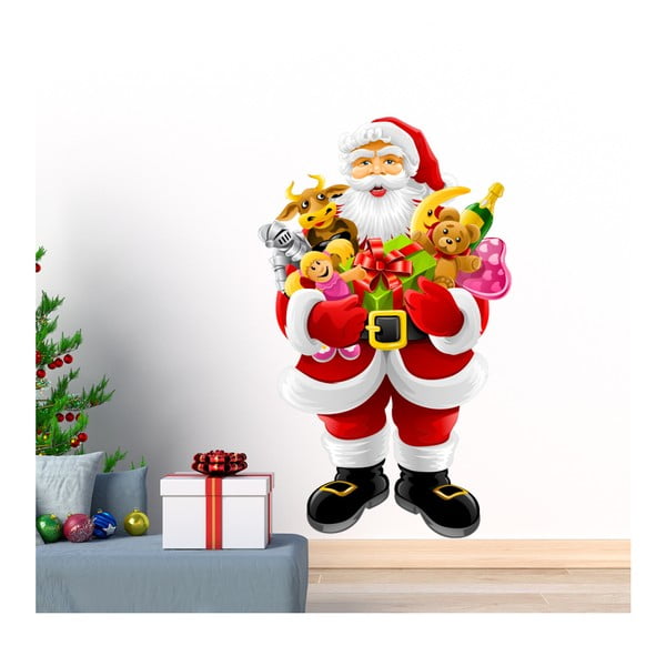 Naklejka świąteczna Ambiance Santa Claus and Gifts
