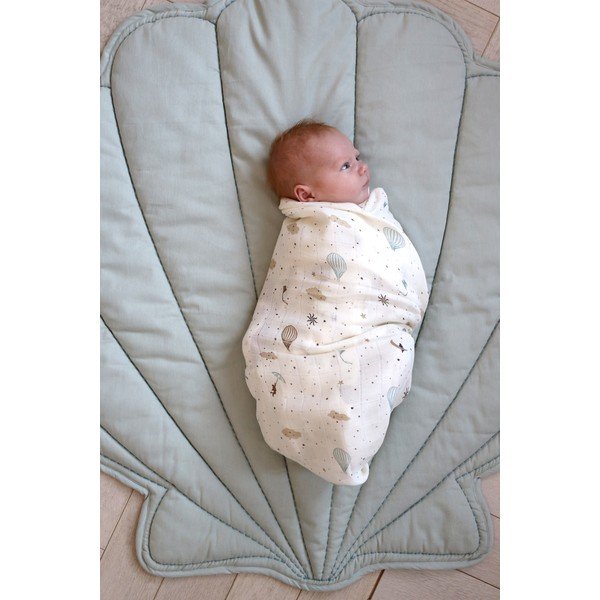 Pieluszka z bawełny organicznej w kolorze kości słoniowej 120x120 cm Dreamland – Cam Cam Copenhagen-image-1