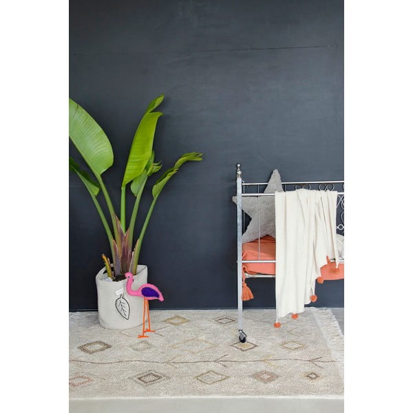 Beżowy bawełniany dywan tkany ręcznie odpowiedni do prania 170x240 cm Kaarol Earth – Lorena Canals-image-3