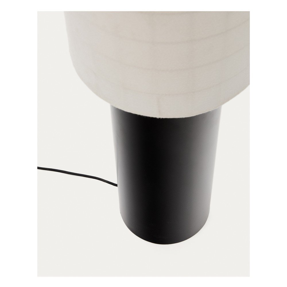 Biało-czarna lampa stojąca z tekstylnym kloszem (wysokość 142 cm) Dulan – Kave Home (zdjęcie 5)