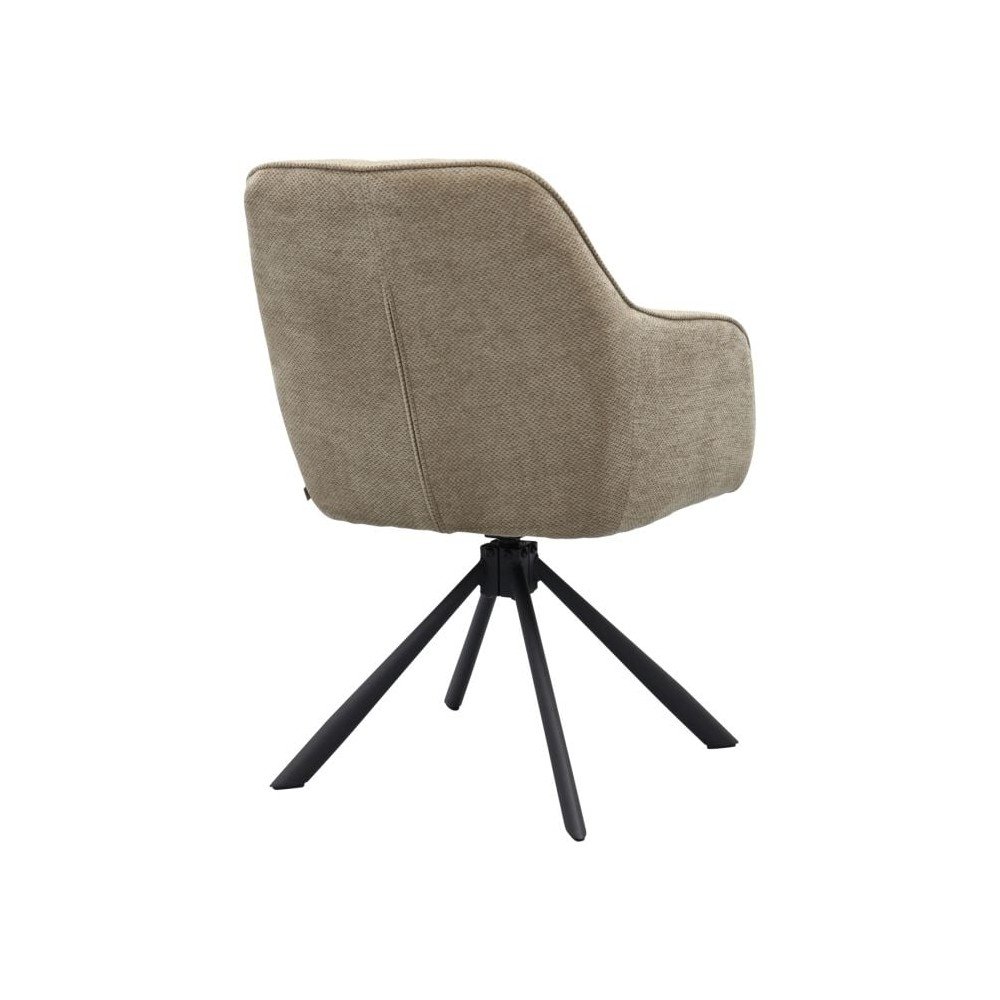 Szarobrązowy tapicerowany fotel jadalniany z podłokietnikami Avola – Unique Furniture (zdjęcie 5)