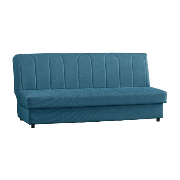 Niebieska trzyosobowa sofa rozkładana ze schowkiem Esidra Pause