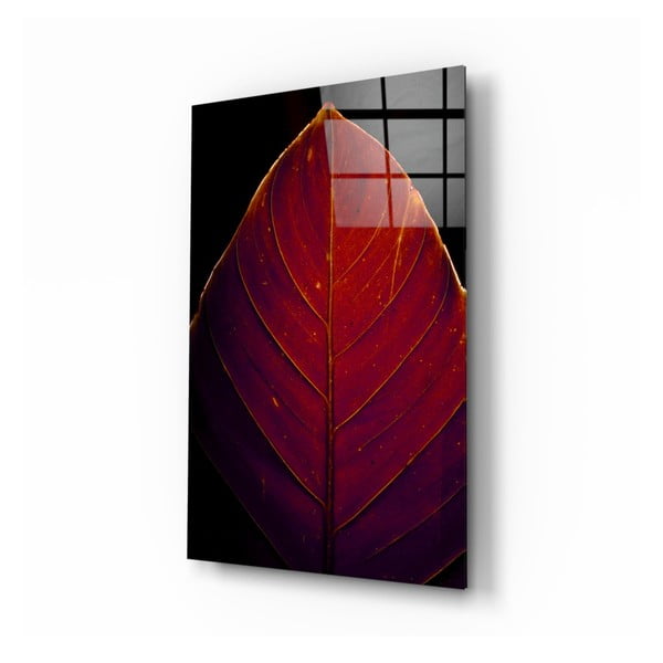 Szklany obraz Insigne Red Leaf, 46x72 cm