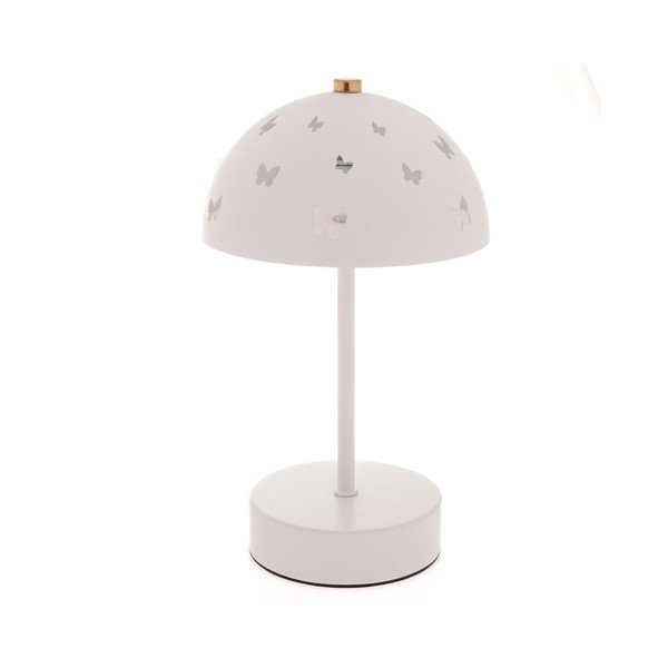 Biała metalowa dziecięca lampa stołowa Butterfly – Dakls