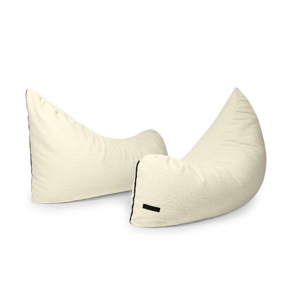 Kremowy dziecięcy worek do siedzenia z materiału bouclé Clip Clap 115 – SLOWDOWN-image-4