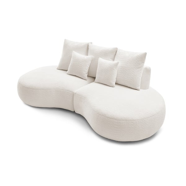 Biała sofa z materiału bouclé 260 cm Saint-Germain – Bobochic Paris-image-4