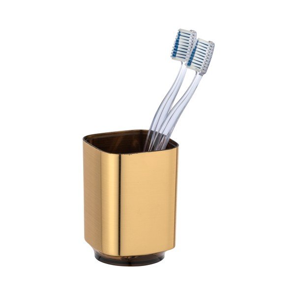 Kubek na szczoteczki do zębów w kolorze złota Wenko Auron-image-1