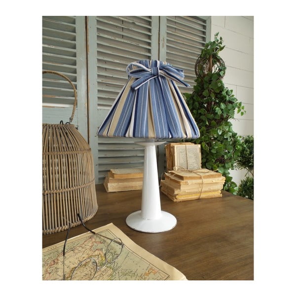 Lampa stołowa z niebieskim abażurem Orchidea Milano Catherine