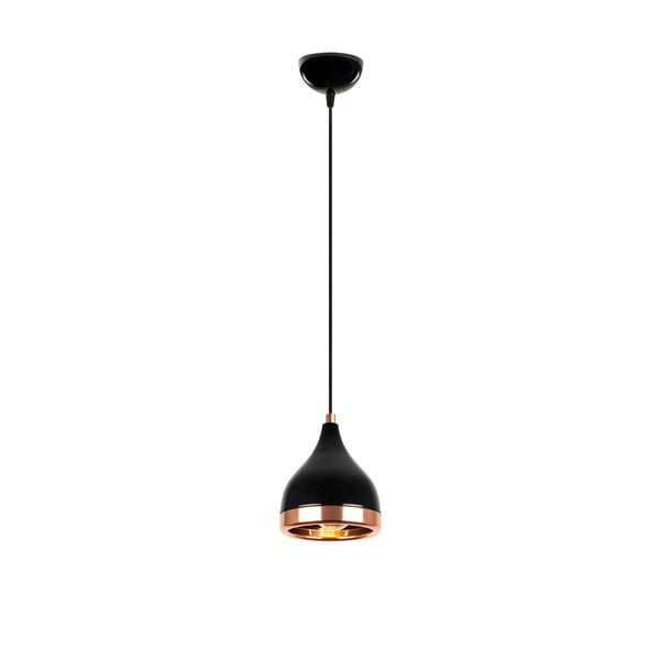 Czarna/w kolorze miedzi lampa wisząca ø 14 cm Yildo – Opviq lights