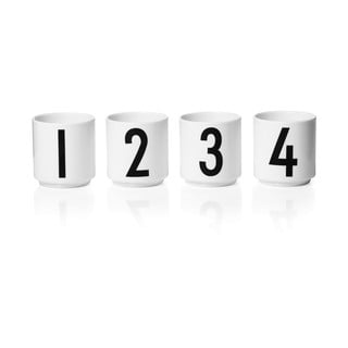 Porcelanowe świeczniki zestaw 4 szt. Mini – Design Letters