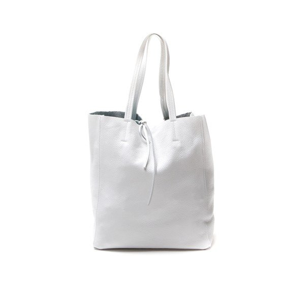 Torebka skórzana Simple Bianco-image-1