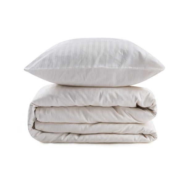 Kremowa pościel jednoosobowa z satyny bawełnianej 140x200 cm Lilyum – Mijolnir