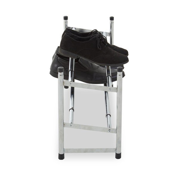 Metalowy teleskopowy regał na buty w kolorze srebra – Premier Housewares-image-4