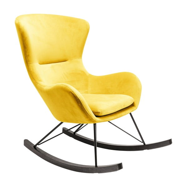 Żółty aksamitny fotel Oslo – Kare Design