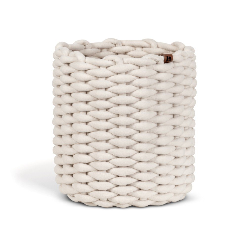 Tekstylny koszyk ø 25x25 cm Peach Skin Round M – Bigso