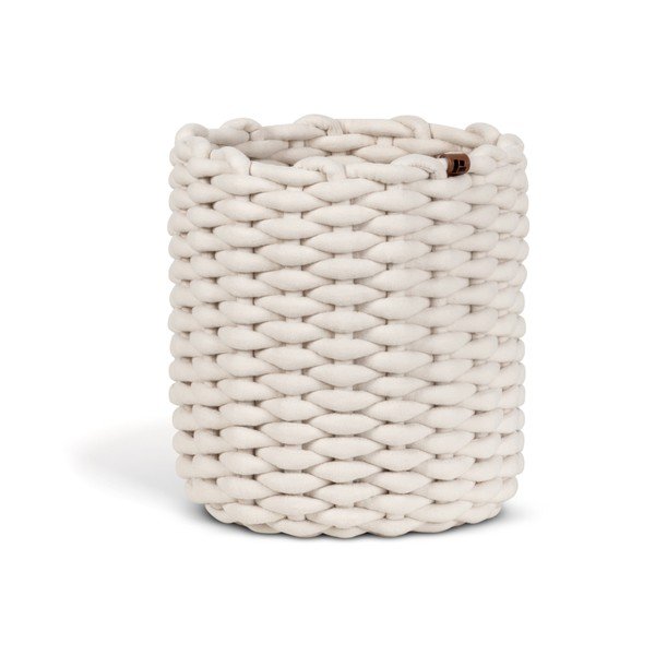 Tekstylny koszyk ø 25x25 cm Peach Skin Round M – Bigso