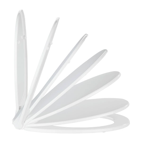 Biała deska sedesowa wolnoopadająca Wenko Kos, 44x37,5 cm-image-3