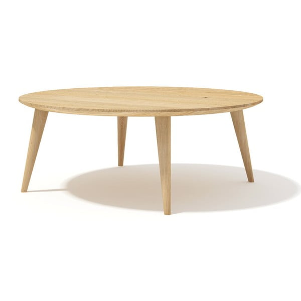 Okrągły stolik z litego drewna dębowego Javorina, 90 cm