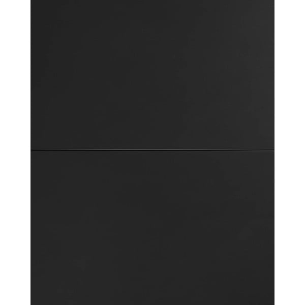 Czarny okrągły rozkładany stół ze szklanym blatem ø 160 cm Vashti – Kave Home-image-3