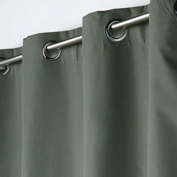 Zasłona zaciemniająca z mikrowłókna w kolorze khaki 140x260 cm Obscure – douceur d'intérieur-image-1