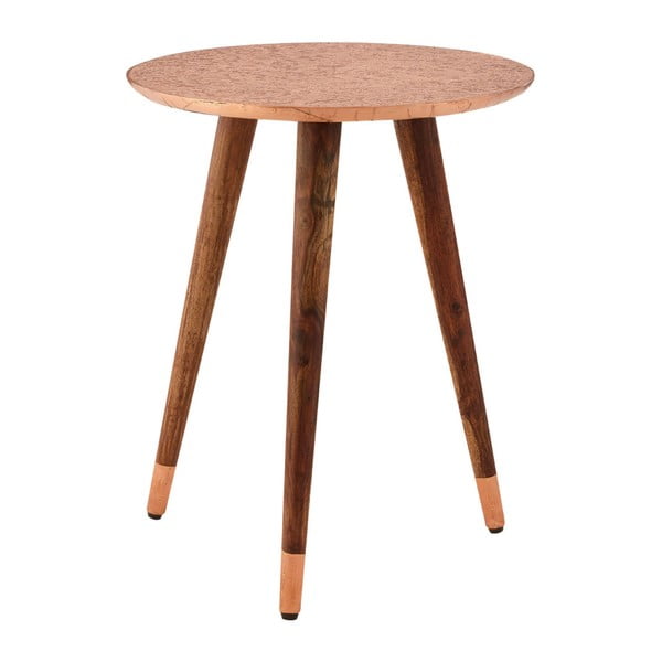 Różowy stolik z nogami z drewna palisandrowego Premier Housewares Nuno