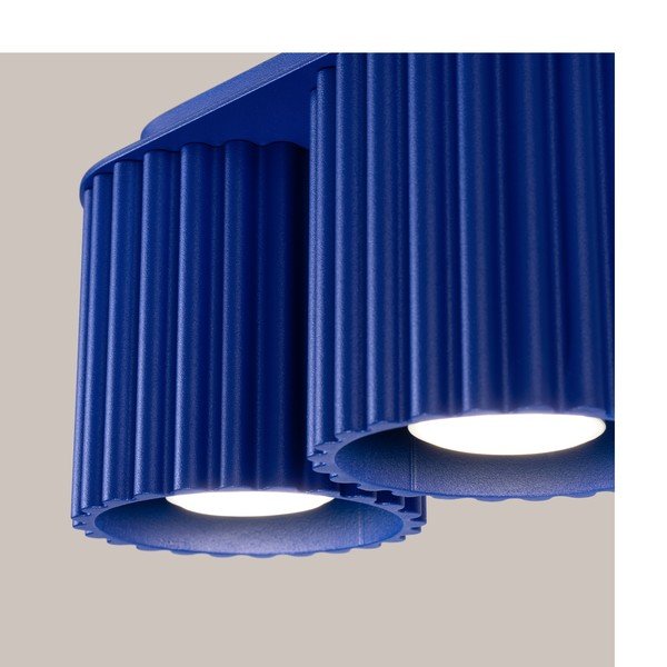 Niebieska metalowa lampa punktowa 10x21 cm Zora – Sollux-image-3