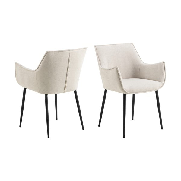 Kremowy tapicerowany fotel jadalniany Bonita – Actona-image-3