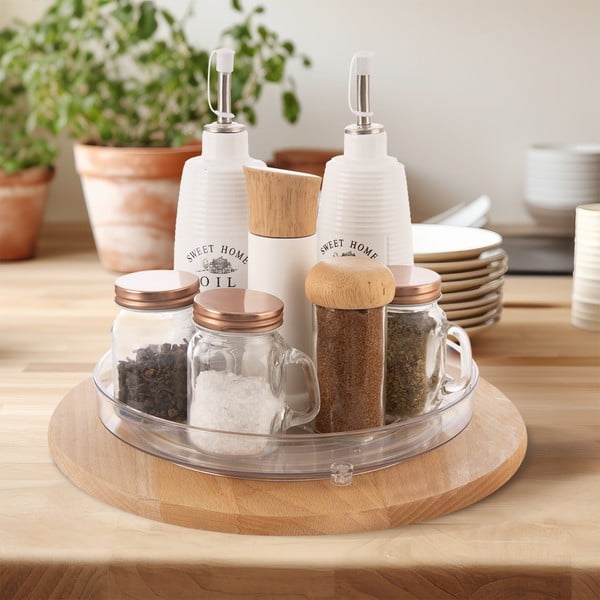 Obrotowy plastikowy organizer na przyprawy ø 27 cm – Orion-image-1