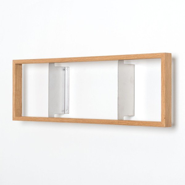 Półka na książki z drewna dębowego das kleine b b3, 22x69 cm