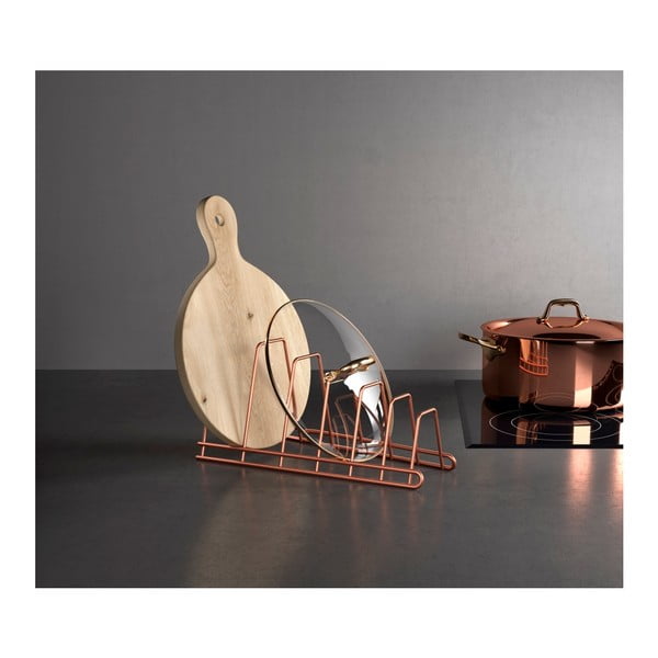 Stojak na pokrywki w kolorze miedzi Metaltex-image-2