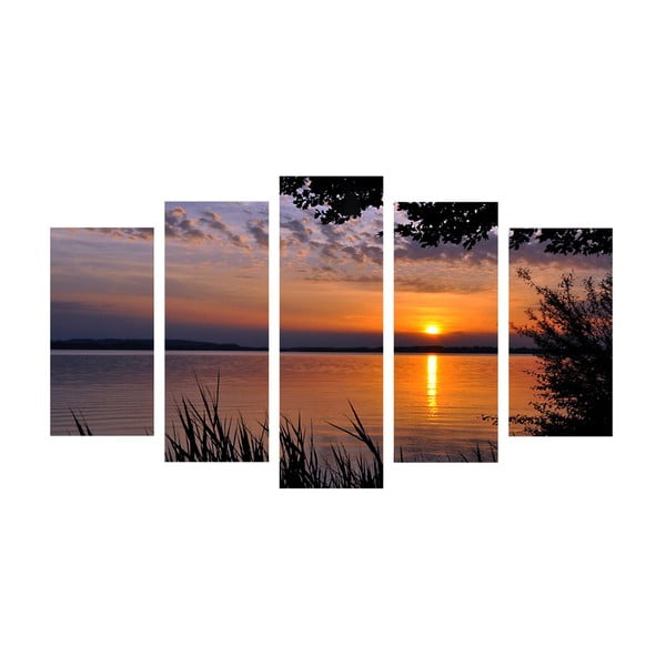 5-częściowy obraz Sunset, 60x100 cm